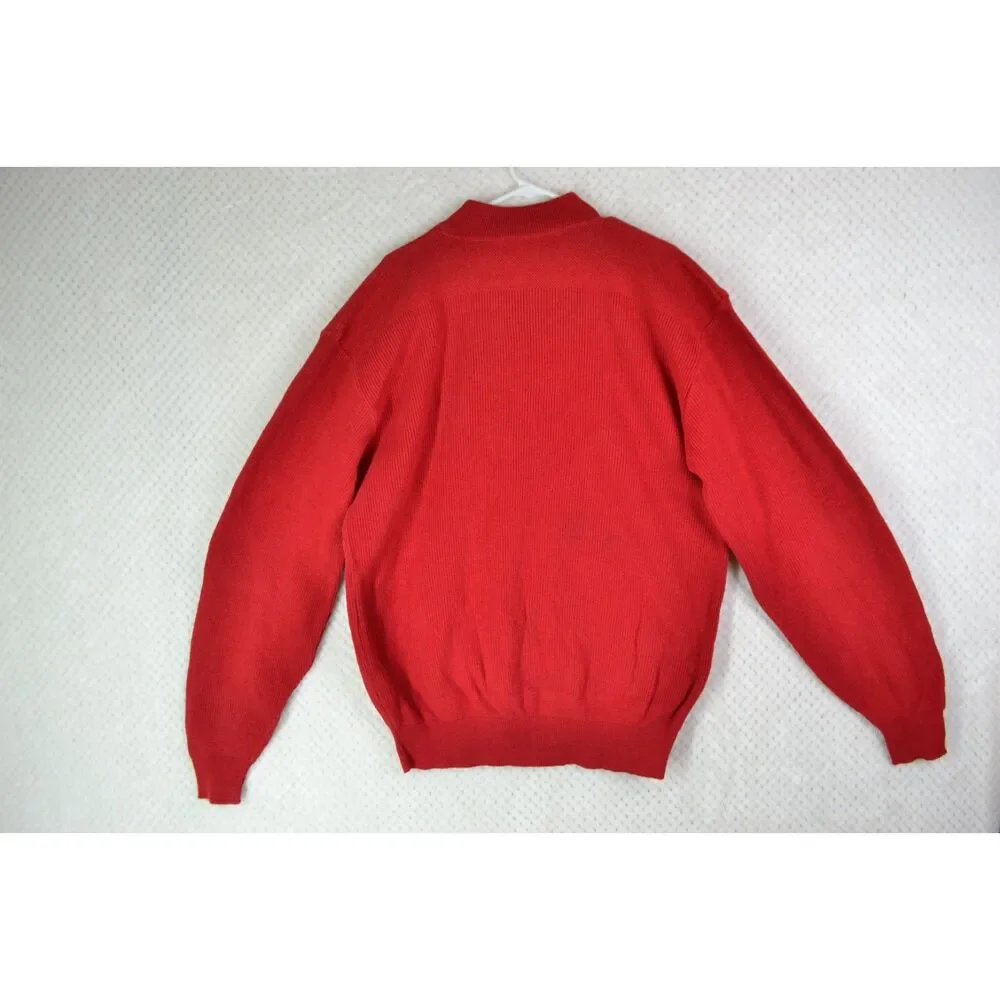 Cabela's Men's Large Tall Red Heavyweight Pullover Sweater VTG